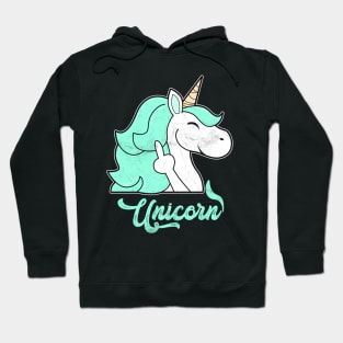 Cute Unicorn Middle Finger Hoodie